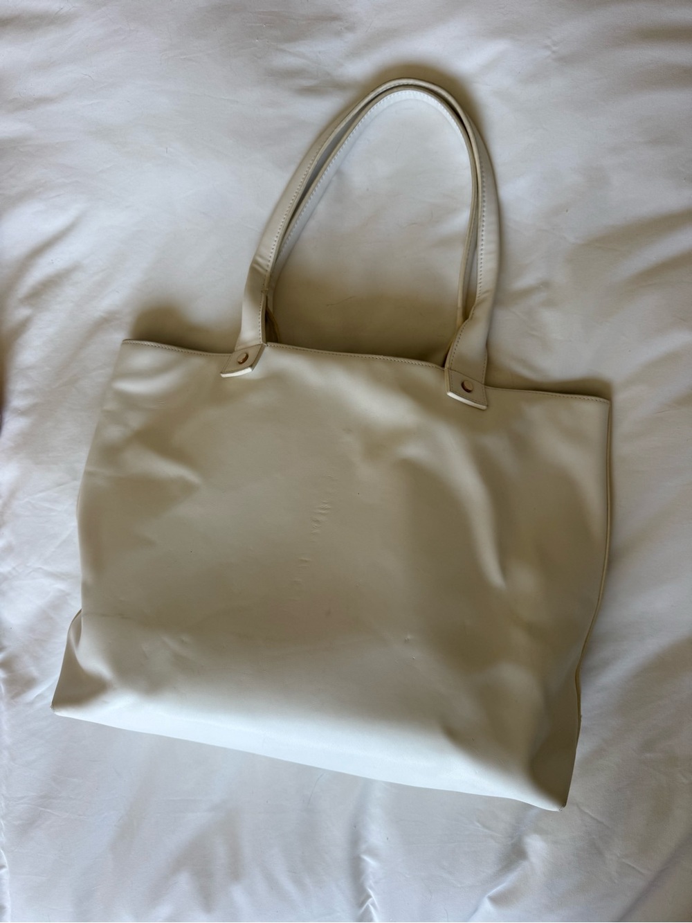 White Perforated Tote Bag - Picture 3 of 3